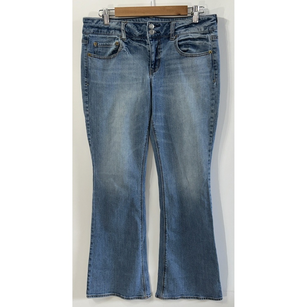 Women's American Eagle Artist Stretch Jeans Sz 12 No Pilling Flared